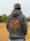 The First Cast Hoodie — Charcoal Grey & Blaze Orange